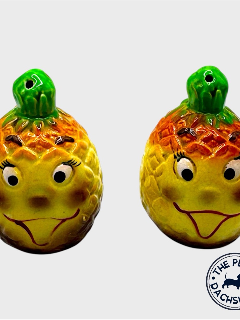 Vintage Pineapple Head Shakers